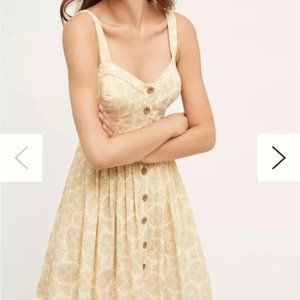 Anthropologie Maeve Cafe Dress in the Yellow Dragonfly Print size 0